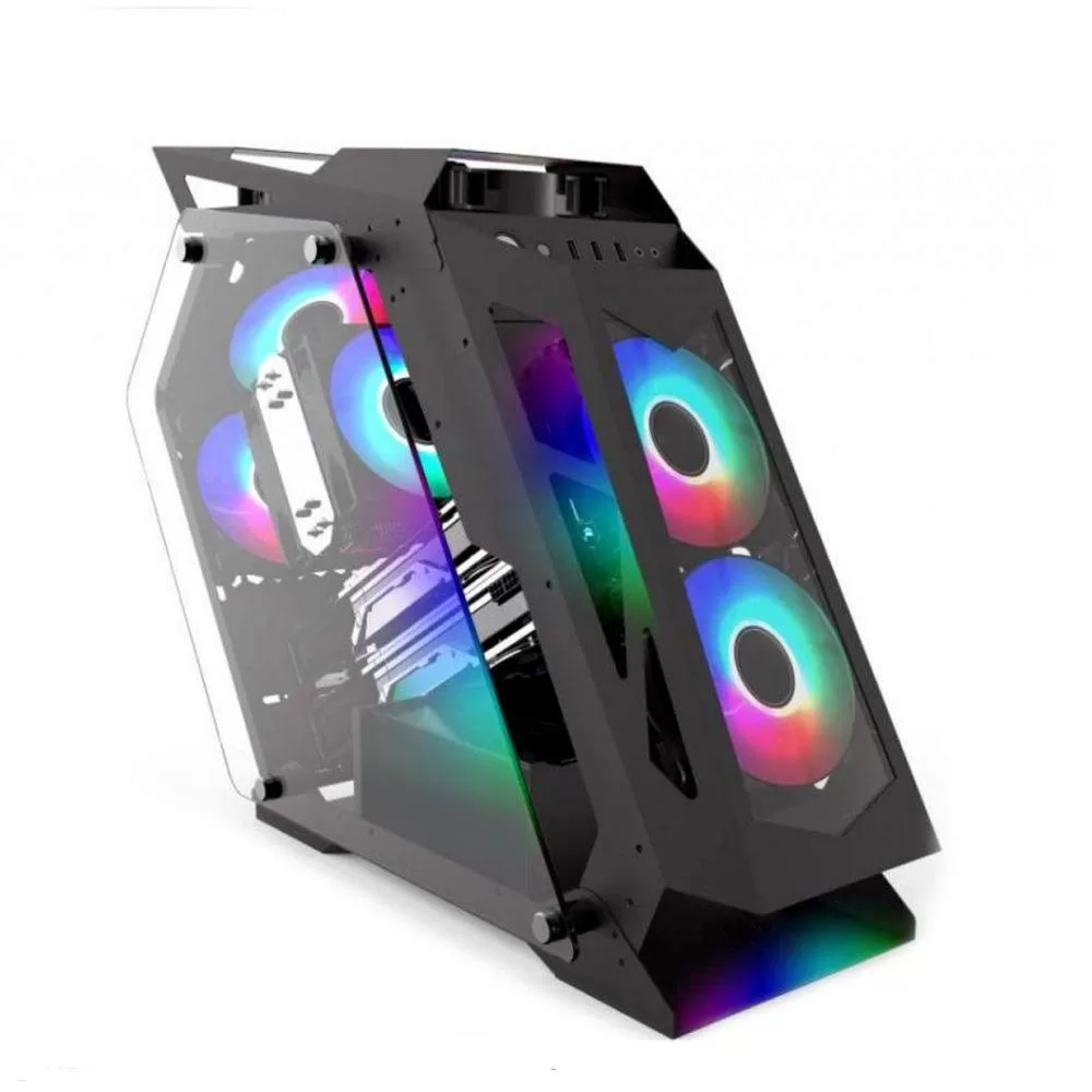 Gabinete Gamer PIXXO LKS06S Lateral de Vidro - Preto_pcimbativel_2