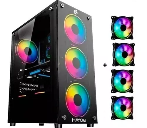 Gabinete Gamer 1749 Lateral E Frontal Em Vidro C- 4 Fans Rgb_pcimbativel_1