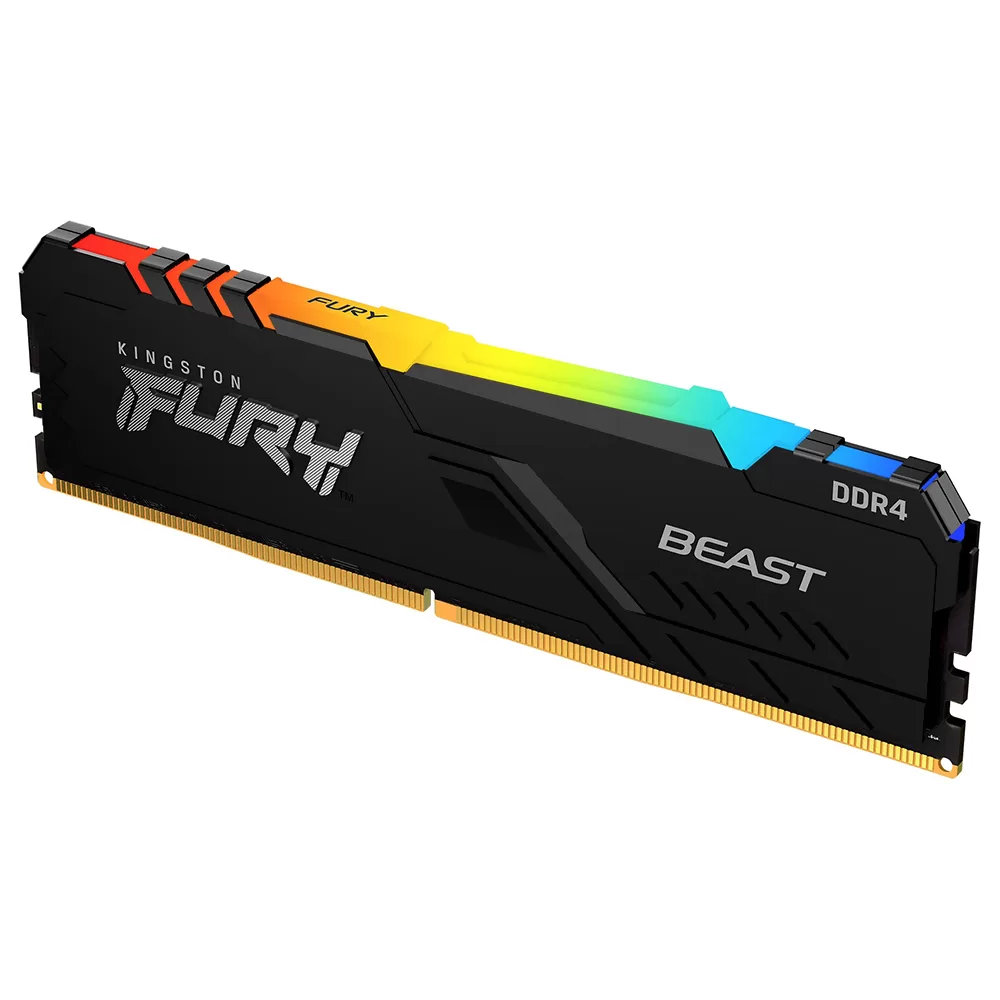 Memória RAM Kingston Fury Beast DDR4 16GB 3200MHz RGB - Preto (KF432C16BB1A-16)_pcimbativel_2