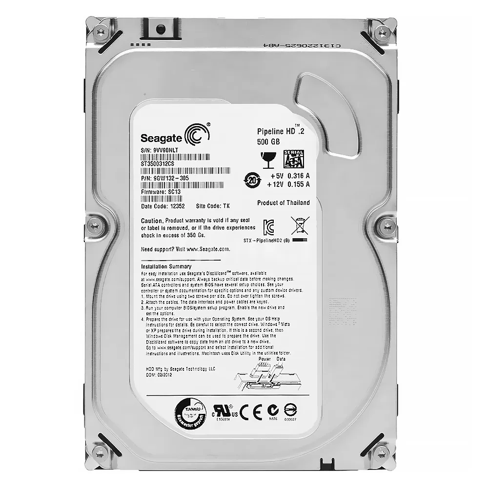 HD Seagate 500GB Pipeline Slim SATA 2 5900RPM 3.5 - ST3500312CS_pcimbativel_1