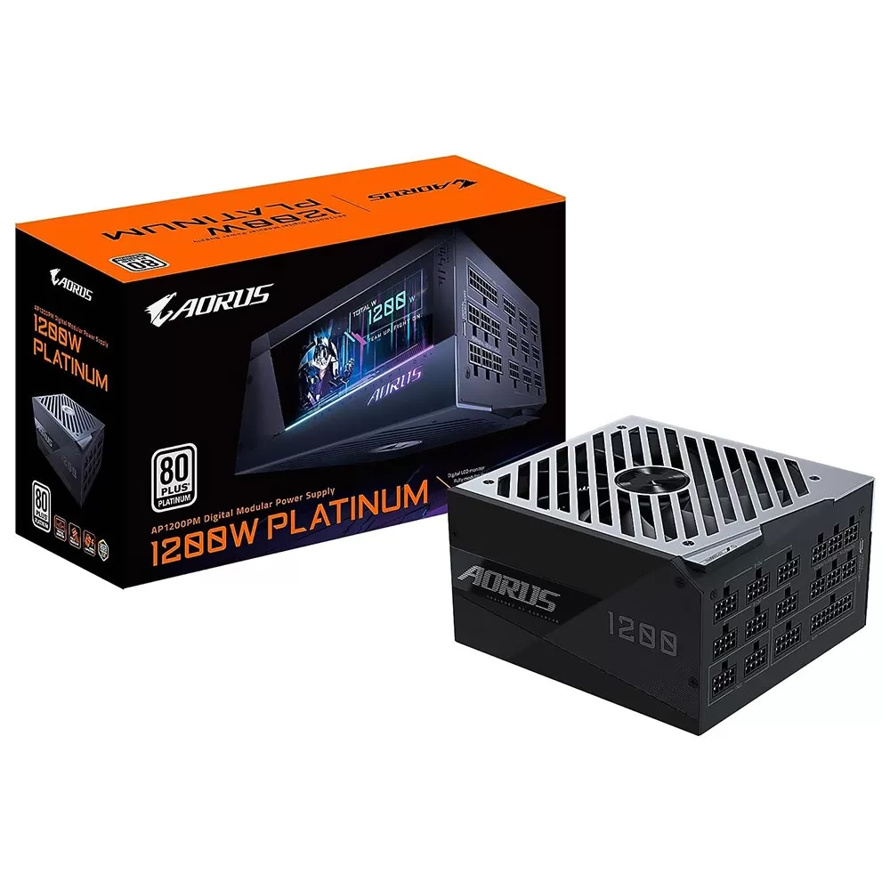 Fonte de Alimentação Gigabyte Aorus GP-AP1200PM 1200W ATX - Modular - 80 Plus Platinum - RGB_pcimbativel_1