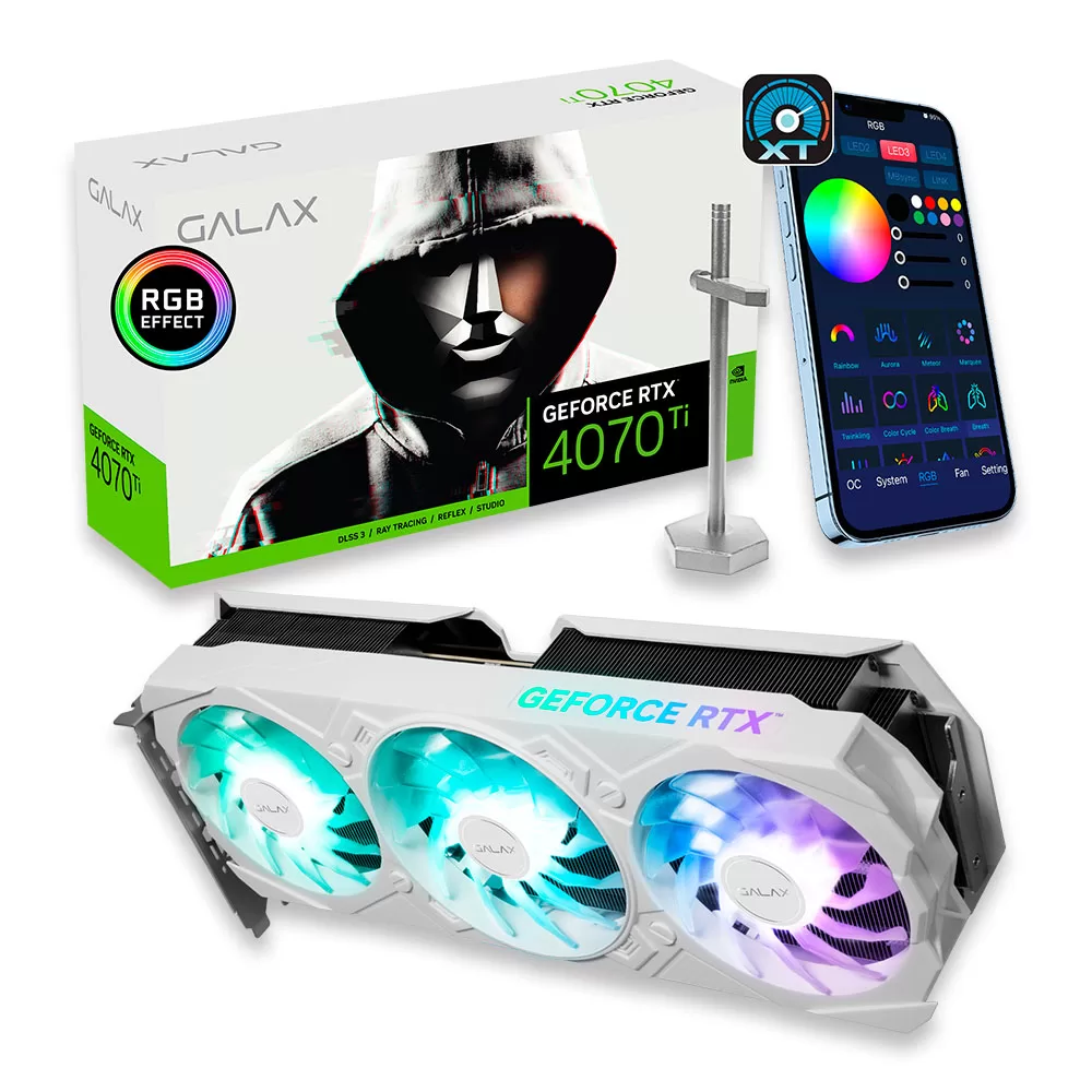 GPU NV RTX4070TI 12GB WHITE EX GAMER V2 G6X 192BITS GALAX 47IOM7MD8KWE_pcimbativel_5