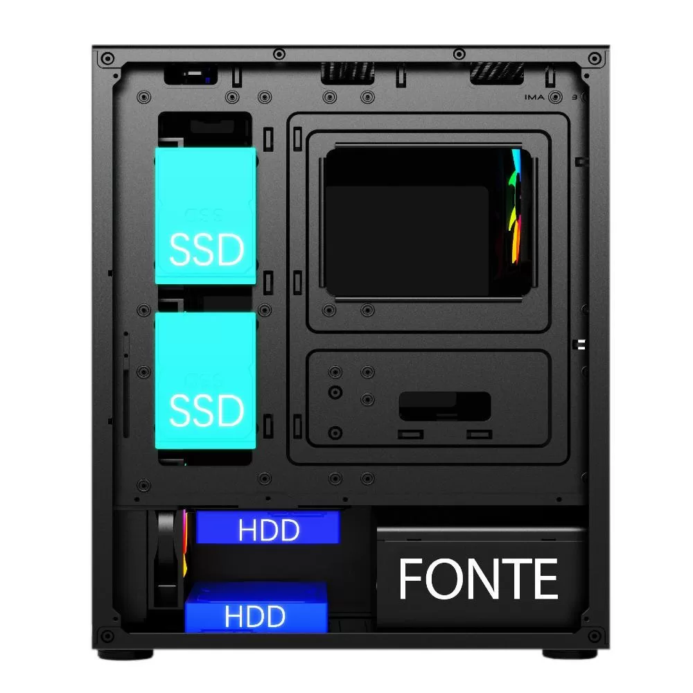 Gabinete Gamer Evolut Ashe EG-811, Mid Tower, RGB, Full-Window em Vidro Temperado_pcimbativel_4