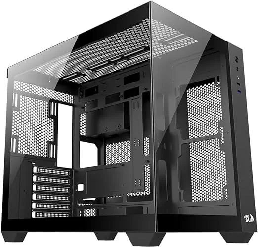 Redragon GABINETE GAMER MID TOWER SEM FAN SEM FONTE CA-604B WIDELOAD LITE PRETO_pcimbativel_1