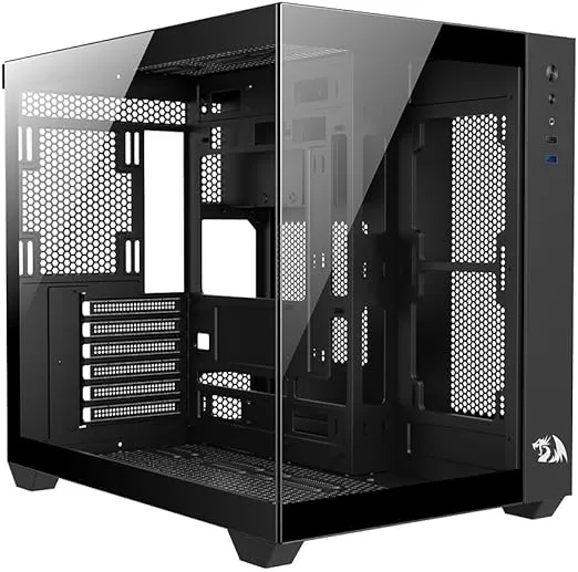 Redragon GABINETE GAMER MID TOWER SEM FAN SEM FONTE CA-604B WIDELOAD LITE PRETO_pcimbativel_2