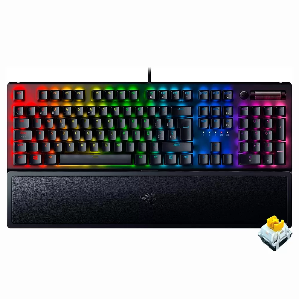 Teclado Gamer Mecânico Razer Blackwidow V3 USB - RGB - Inglês - Preto (RZ03-03541900-R3M1)_pcimbativel_1
